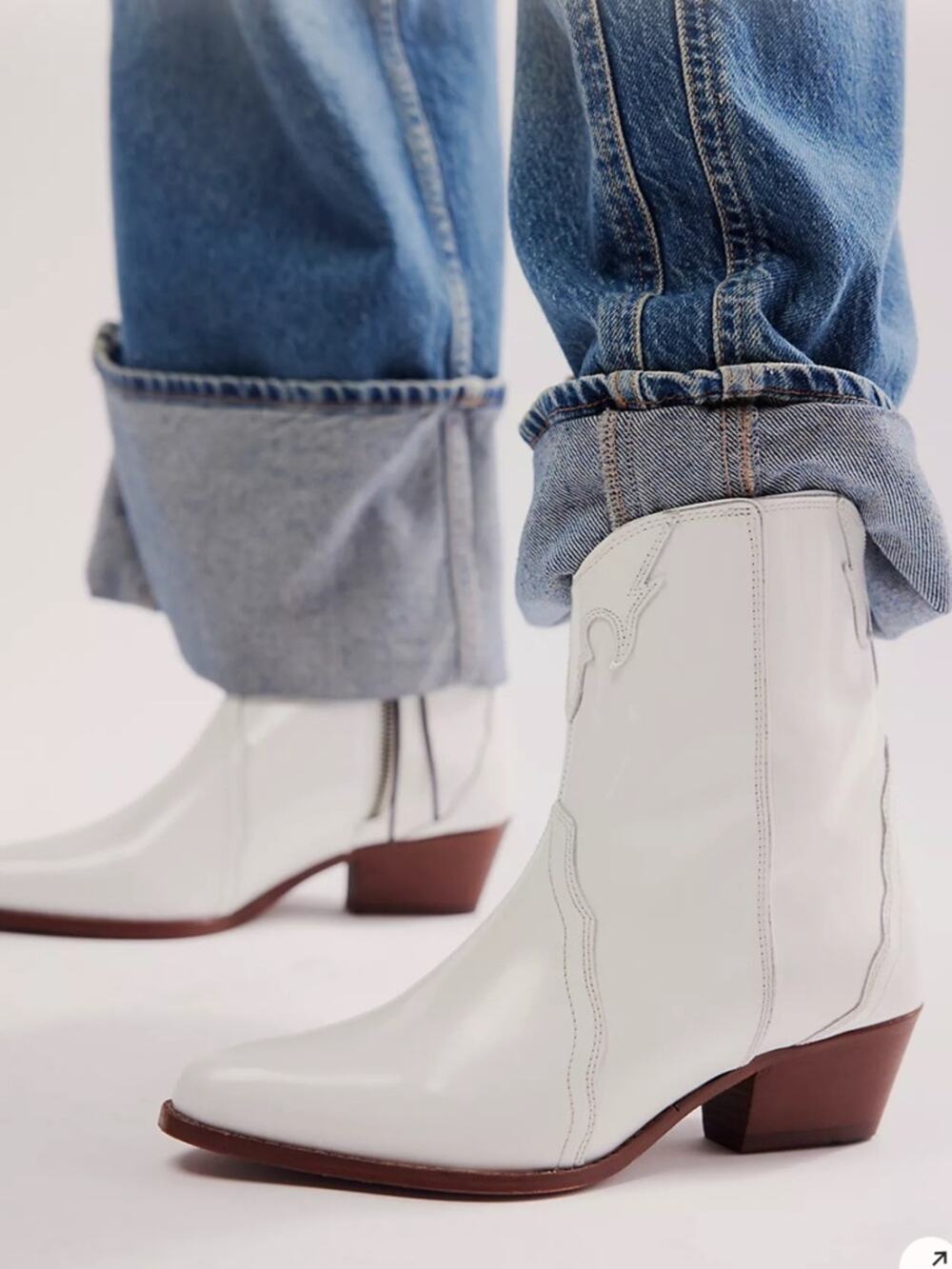 <<Free People New Frontier White Western Booties – EU38/US7.5